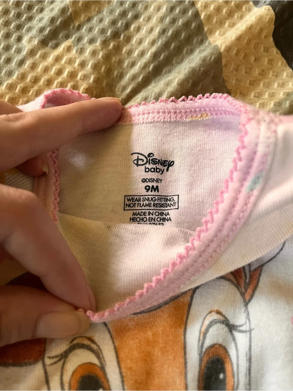 Disney Pink Bambi Floral Long-Sleeve Pajama Top